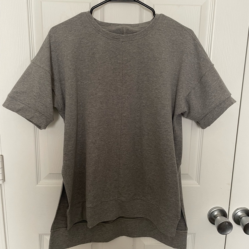 Lululemon Grey Short Sleeve Heavy Cotton Short Sleeve Shirt